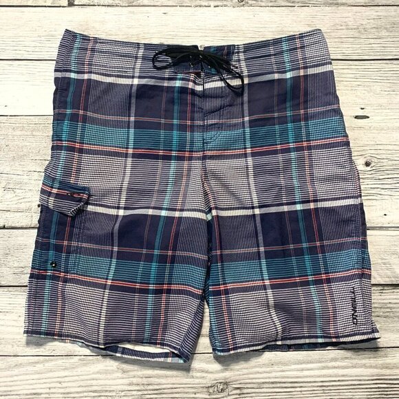 O'Neill Plaid Board Shorts - Picture 1 of 9